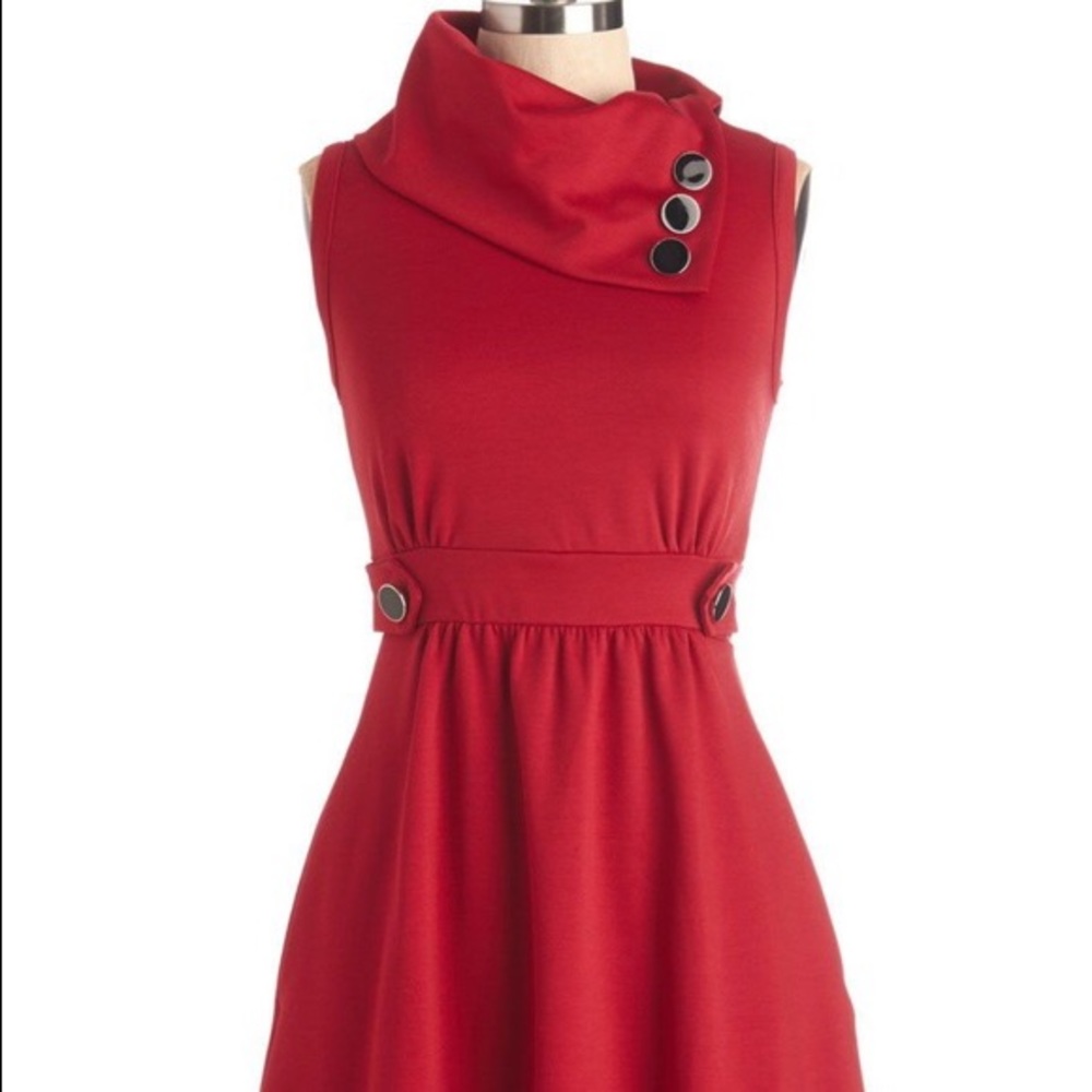 ModCloth Coach Tour Dress - Red
